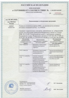 2015.06.25 Спасск-Дальний - Pongs. Приложение к сертификату соответствия